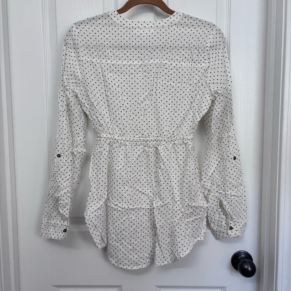 Ivory Polka Dot Maternity Blouse | Motherhood S - Picture 7 of 8